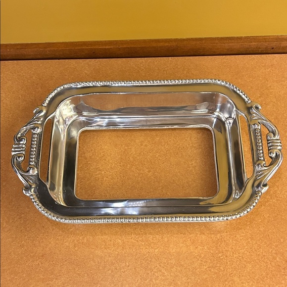 MARIPOSA Pewter Casserole Dish Caddy Holder - Picture 1 of 8